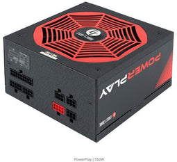 Chieftec Chieftronic PowerPlay 550W - PSU - 80 PLUS Gold - Zwart Rood