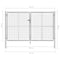 vidaXL - Poort - 306x200 - cm - gegalvaniseerd - staal - zilverkleurig