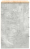 vidaXL - Garagekast - 40x51x85 - cm - massief - grenenhout - betongrijs