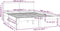 vidaXL - Bedframe - massief - grenenhout - zwart - 140x200 - cm
