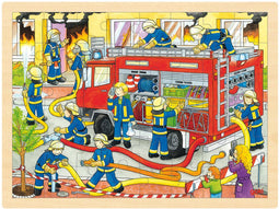 Goki Houten Legpuzzel - Brandweer, 48st.