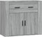 vidaXL - Dressoir - 80x33x70 - cm - bewerkt - hout - grijs - sonoma - eikenkleurig