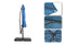Hortensus Stijlvolle Hangparasol 270 cm in Blauw – Luxe Zweefparasol voor Tafel of Loungeset