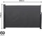 Infinity Goods Uittrekbaar Windscherm - 300 x 140 cm - Oprolbaar - Weerbestendig Antraciet