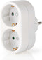 Nedis Stopcontact-Splitter - Type-F (CEE 7/7) - 250 V AC 50 Hz - Randaarde stekker / Type F (CEE 7/7) - 250 V AC 50/60 Hz - 16.0 A - 3500 W - Wit