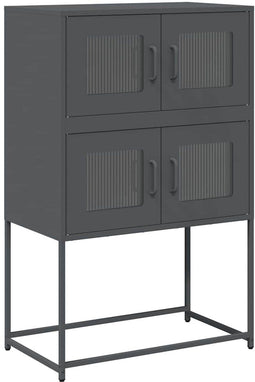 vidaXL - Hoge - kast - 68x39x107 - cm - staal - antracietkleurig
