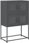 vidaXL - Hoge - kast - 68x39x107 - cm - staal - antracietkleurig