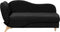MERI - Chaise longue - Zwart - Linkerzijde - Fluweel