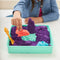 Kinetic Sand - Zandbak-set met 454 g paars origineel kinetisch zand opbergzandbak 4 vormen en gereedschap - Sensorisch speelgoed