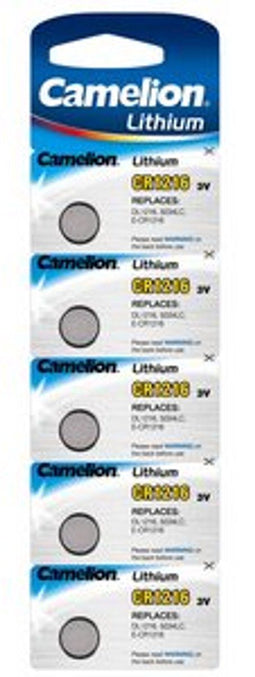 Camelion CR1216 - Knoopcel batterij - Lithium 3V - (5 stuks)