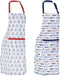 Keukenset DKD Home Decor Navy Polyester Katoen (60 x 80 x 0,5 cm) (2 Stuks)