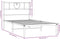 vidaXL - Bedframe - met - hoofdbord - metaal - zwart - 107x203 - cm