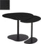 Mica Decorations Bijzettafel - Set van 2 - L55 x B41 x H40 cm - Metaal - Zwart (2 stuks)