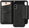 Selencia Hoesje Geschikt voor iPhone Xs / X Hoesje Met Pasjeshouder - Selencia Surya 2-in-1 Uitneembare Vegan Lederen Bookcase - Zwart