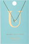 Orelia letter ketting U - Ketting met initiaal - Verstelbaar 40,5 cm - Goudkleurig