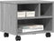 vidaXL - Printerkastje - met - wielen - 41x32x34,5 - cm - grijs - sonoma - eikenkleur