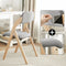 SoBuy FST92-N - Houten Klapstoel - Gestoffeerd Zitkussen - Grijs/Natuur 47.5x77x59 cm