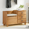 vidaXL - Entree - Opslagbank - 'ASKIM'Honingbruin - 100x39x62 - cm - Massief - Vurenhout