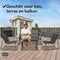 Infinity Goods Tuinset - Loungeset - 4 Persoons - Glazen blad - Antraciet/Zwart