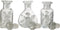 J-Line karaf Chloe - glas - transparant/goud - 3 stuks