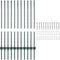 vidaXL - Hekpalen - 11 - stuks - U-vorm - Groen - 100 - cm - Staal