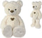 Nicotoy - Beer - Creme beer lint met berenkopje 85cm - Wit