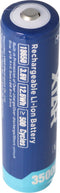 XTAR 18650 3500 mAh 3,6 V - 3,7 V Li-ionbatterij beschermd met kop, afmetingen 68,8 x 18,4 mm