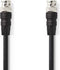 Nedis BNC-Videokabel - BNC Male - BNC Male - Vernikkeld - 75 Ohm - 5 m - Zwart