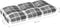 vidaXL - Palletkussen - ruitpatroon - 80x40x12 - cm - stof - ruitpatroon - grijs