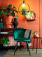 Mica Decorations Phoenix - Wandspiegel - Met plankje - Zwart - Ø39 cm