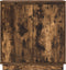 vidaXL - Dressoir - met - LED, - Gerookt - Eiken, - 71x34,5x75 - cm, - Geengineerd - Hout
