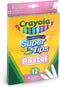 Crayola - Supertips - Viltstiften - 12 Pastel Viltstiften Met Superpunt - Voor Kinderen