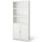 Costway Boekenkast – Verstelbare Planken & Kastdeur – 74,5 x 35,5 x 181,5 cm – Wit