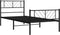 vidaXL - Bedframe - met - hoofd- - en - voeteneinde - metaal - zwart - 75x190 - cm