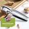 HI NATURE™ knoflookpers - Premium RVS knoflookpers - Ergonomische handgreep - Zilver (RVS)