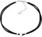 Elli - Halsketting - Dames Choker Cirkel Suède Zwart 925 Sterling Zilver