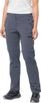 Jack Wolfskin Glastal Zip Off Pants - Outdoorbroek - Zip-afneembare benen - Kleur: dolphin