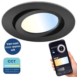 Gologi Slimme Inbouwspots - Smart LED Downlight Dimbaar - CCT 2200K-6500K - GU10 LED