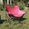 vidaXL Campingstoelen 2 st met vakje inklapbaar roze