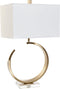 Bureaulamp DKD Home Decor 40 x 23 x 68 cm Kristal Gouden Metaal Transparant Wit 40 W 240 V