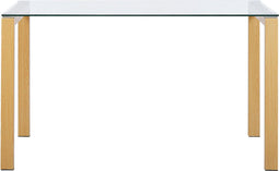 TAVIRA - Eettafel - Lichte houtkleur - 80 x 130 cm - Veiligheidsglas