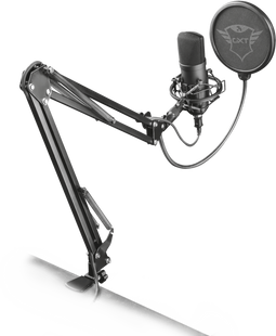 Trust GXT 252+ Emita Plus - USB-studiomicrofoon - Cardioïde opnamepatroon - Zwart