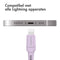 imoshion - Lightning naar USB A Kabel - 2 meter - Gevlochten textiel - Lila