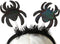 Halloween/horror verkleed diadeem/tiara - met grote spinnen - kunststof - voor dames/meisjes