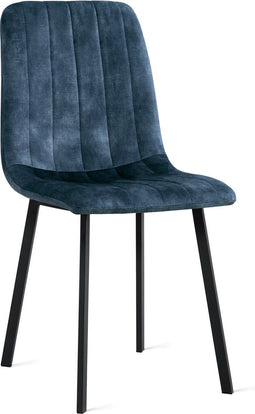 Refurna - Eetkamerstoel Minsk Velvet Petrol Set van 2