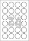 Avery L3415-100 - Etiket 40mm rond - 100 vel (24 etiketten per vel) - Wit (100 vel)