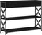 vidaXL - Console - Tafel - Zwart - Eiken - 100x28x75 - cm - Geengineerd - Hout - & - Staal