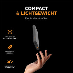 Xtorm Go2 Powerbank - 10.000mAh - 1x USB-A, 1x USB-C - Krachtige powerbank - Snelle oplader Samsung en iPhone - Duurzame technologie - Charcoal Black