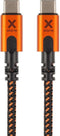 Xtorm Xtreme USB-C naar USB-C kabel Power Delivery - incl. levenslange garantie - 1,5 m - Zwart/Oranje
