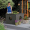 HOZELOCK - Outdoor Aquarium Terrasvijver - L95 X B95 X H70 cm - donkergrijs kunststof met rietstructuur